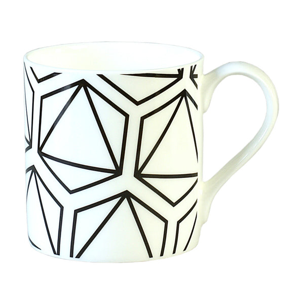 Black octahedron mug