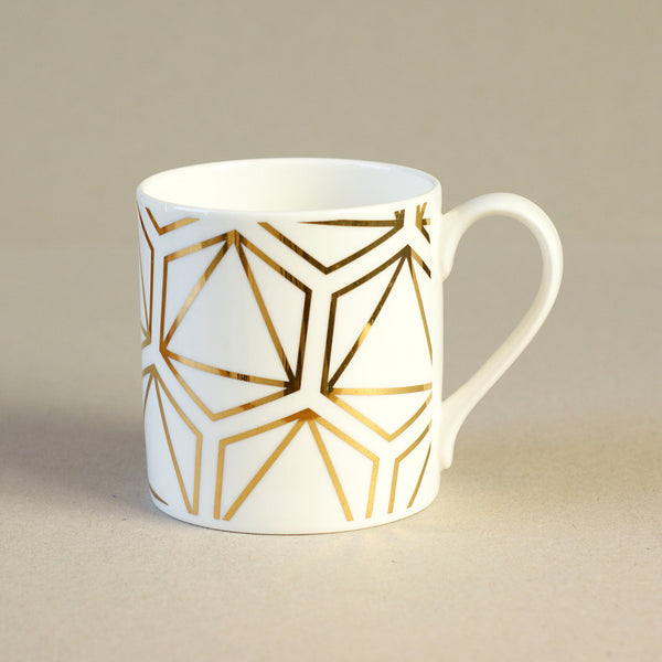 Gold Octahedron mug