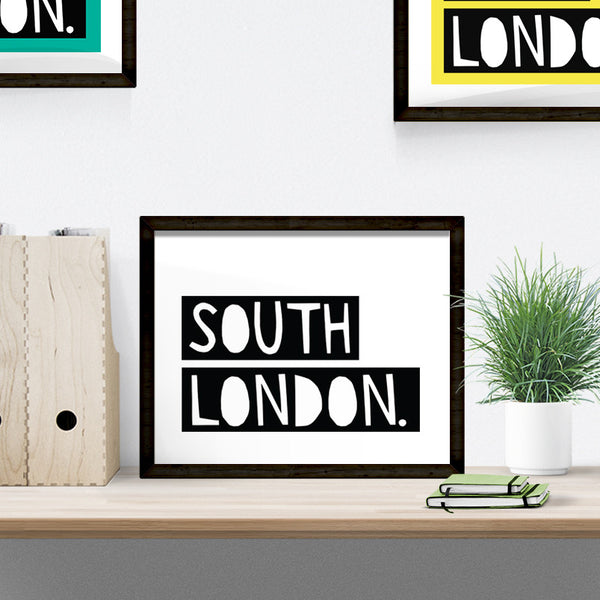 South London typographic print
