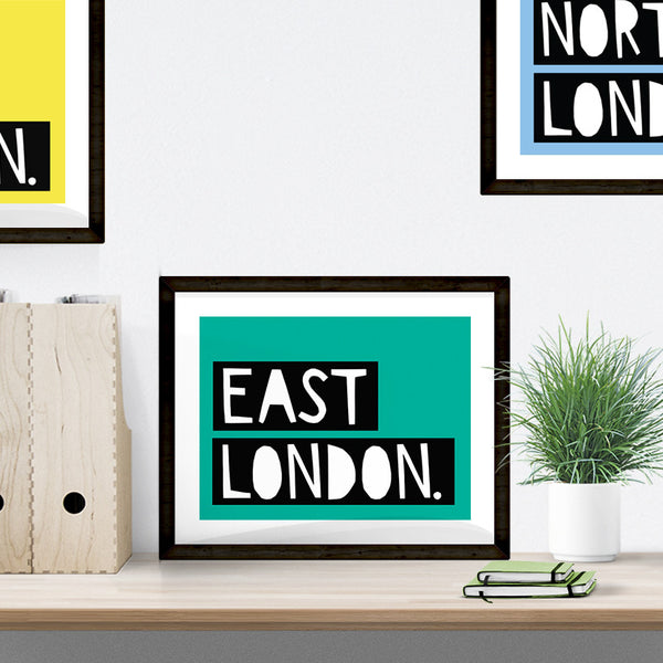 East London typographic print