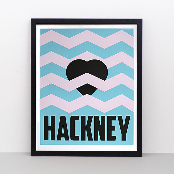 Heart Hackney screen print