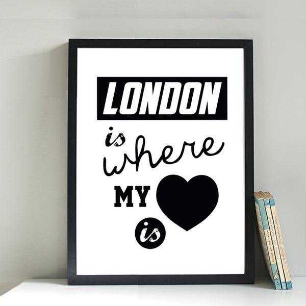 London Is Where My Heart Is print