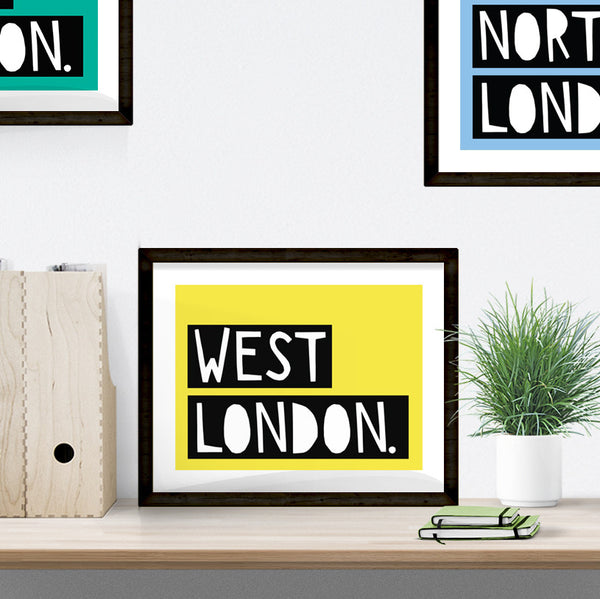 West London typographic print